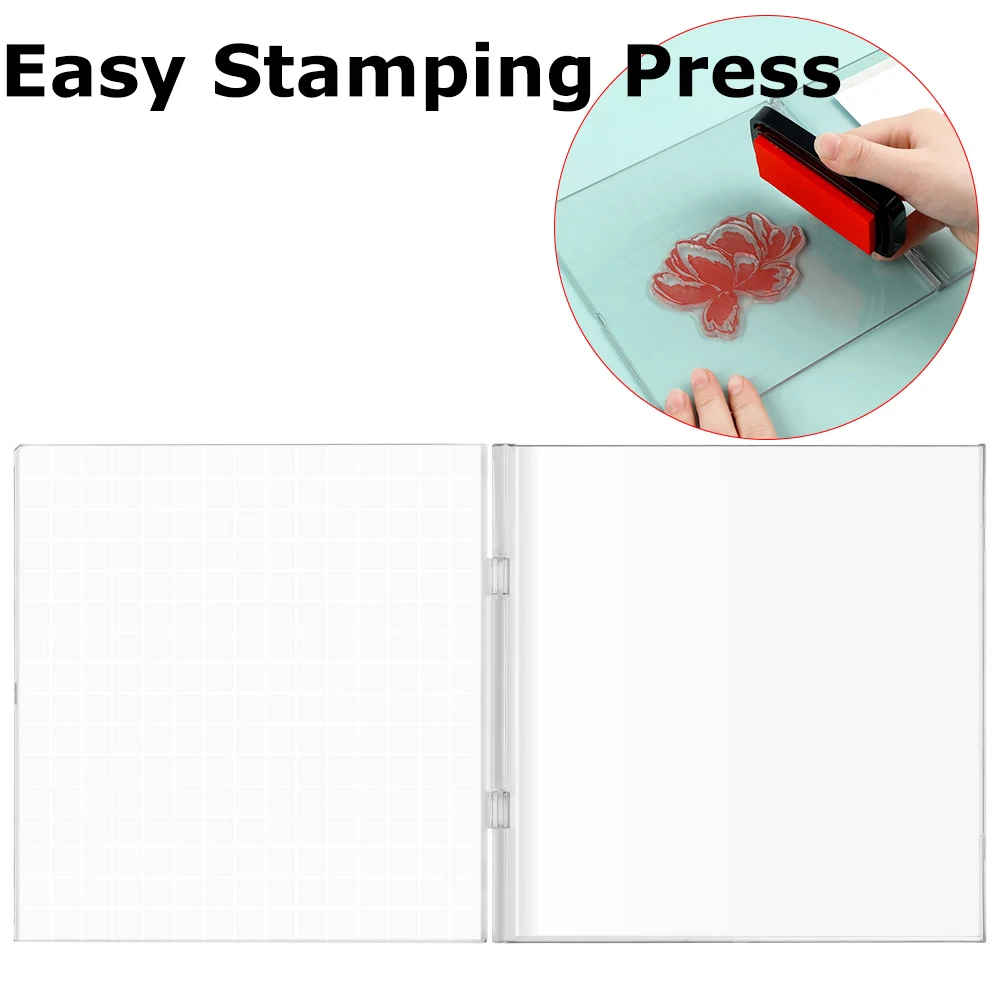 Precise Stamp Platform for Accurate Craft Stamping for Clear/Rubber Cling stamps Card DIY Scrapbooking Craft Easy Stamping Press