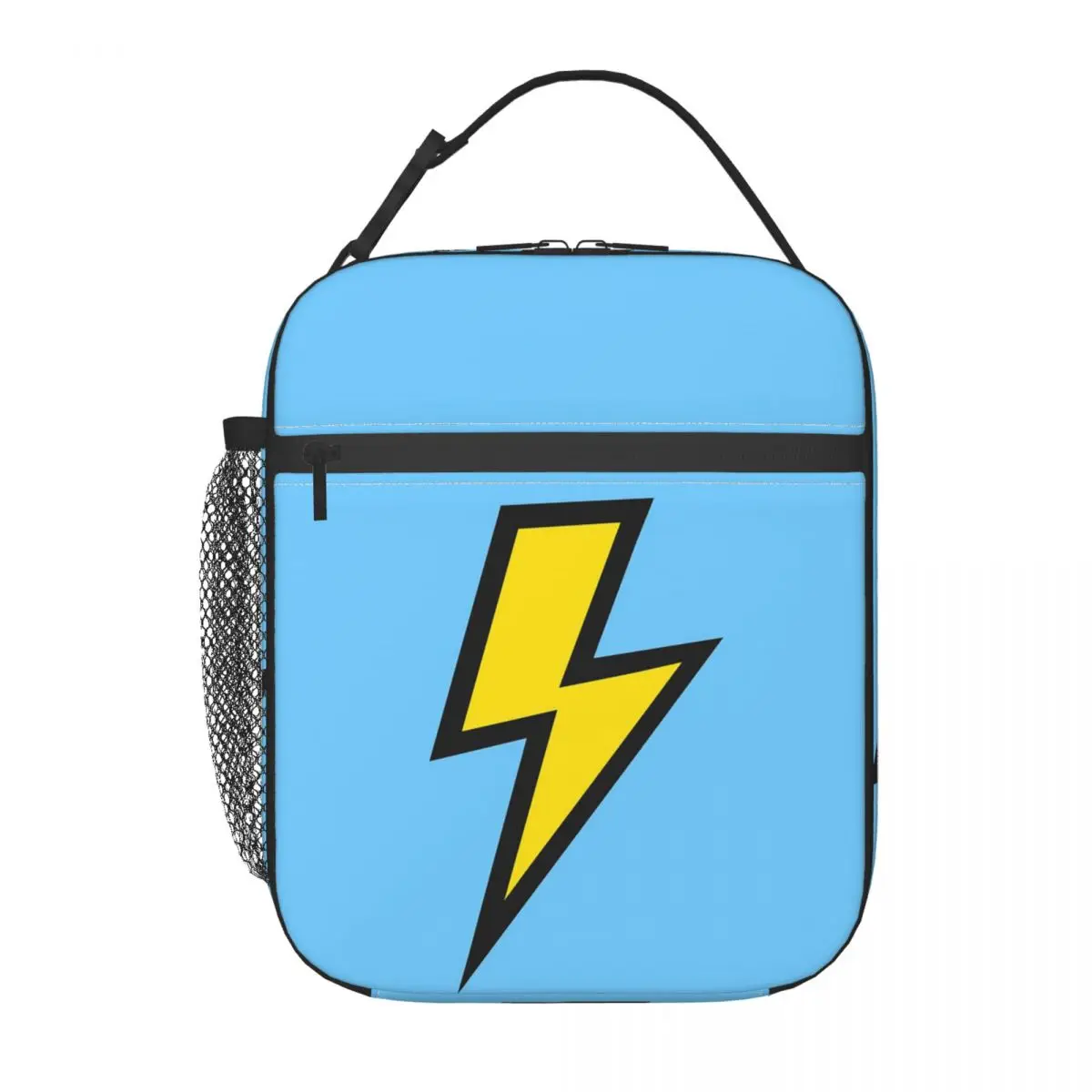 

Желтые молнии с ярко-синим термопакетом для обедов для женщин и детей, герметичные контейнеры для еды, термосумка для обедов