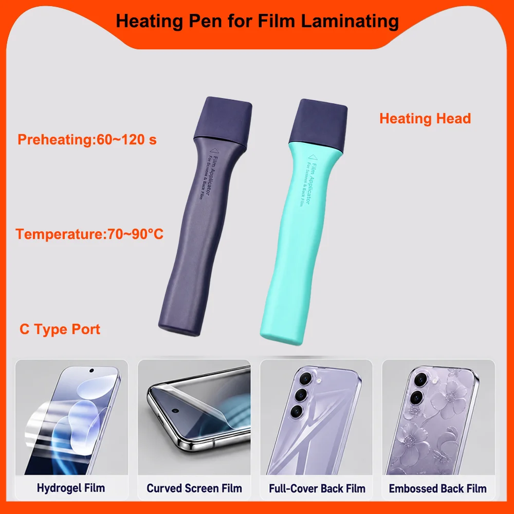 Thermostatic Film Heating Pen Hydrogel Film Curing Tool DIY Edge Softening Pen for Mobile Phone Skins Back Cover Protectors