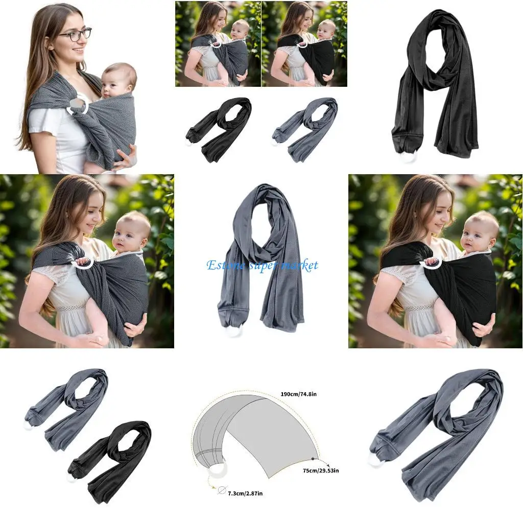 

090B Soft Mesh Infant Carriers Adjustable Double Loop Support Easy To Wear For Parents