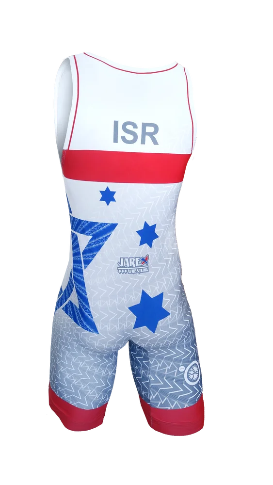 Men\'s ISRAEL Wrestling Singlet Ringertrikot UWW Representative