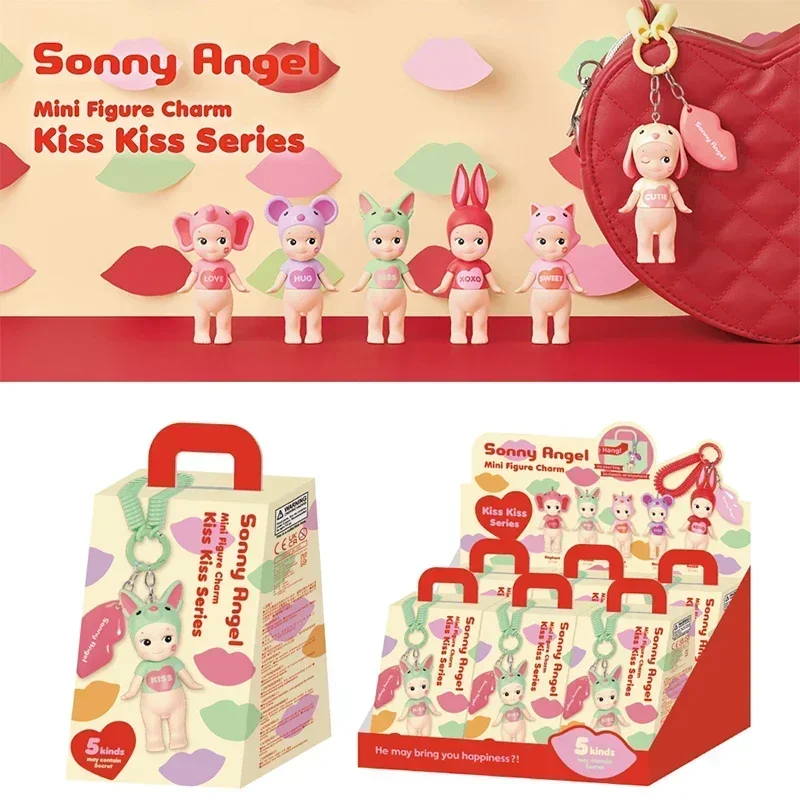 

Sonny Angel Blind Box Angel Kiss Kiss Series Keychain Mystery Keychain Character Decoration Mini Figure Charm Birthday Gift
