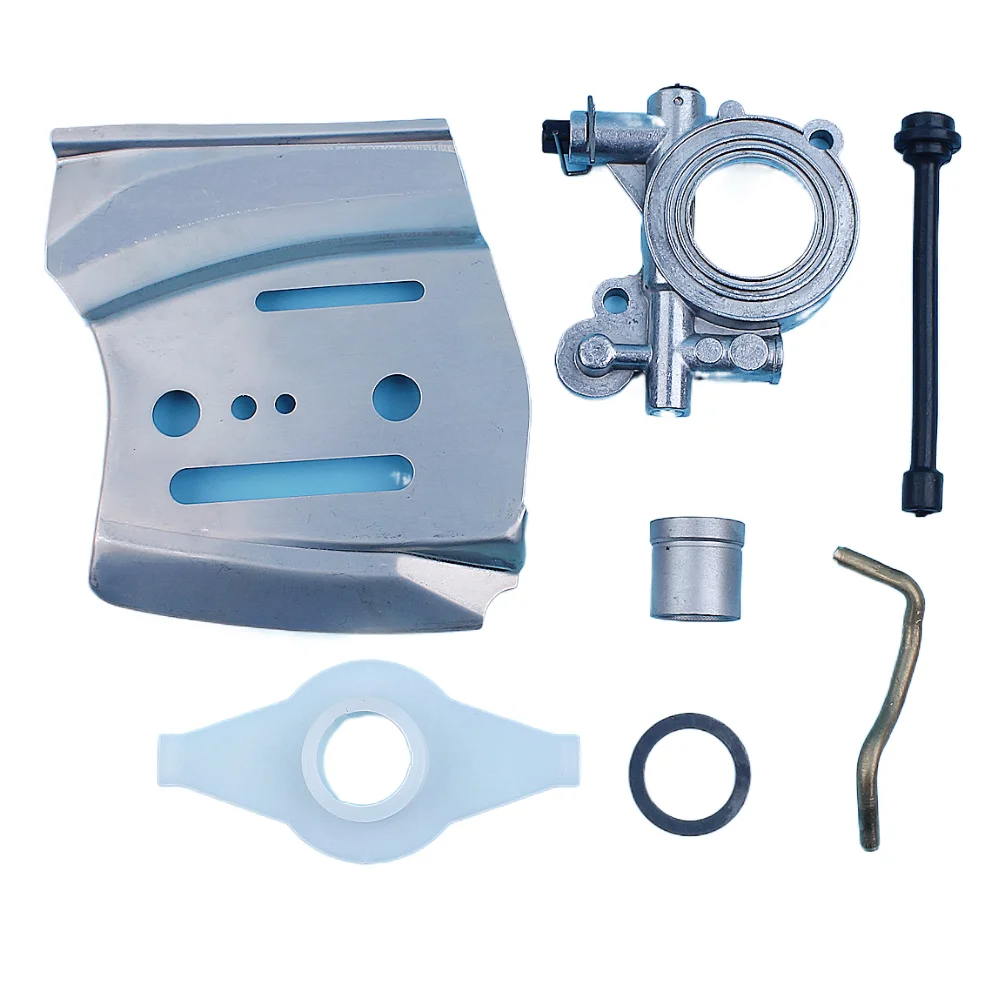 Oil Pump Bar Plate Worm Gear Line Kit For Husqvarna 385 390 372 XP 365 371 362 570 575 576XP Chainsaw Guide Replacement Part