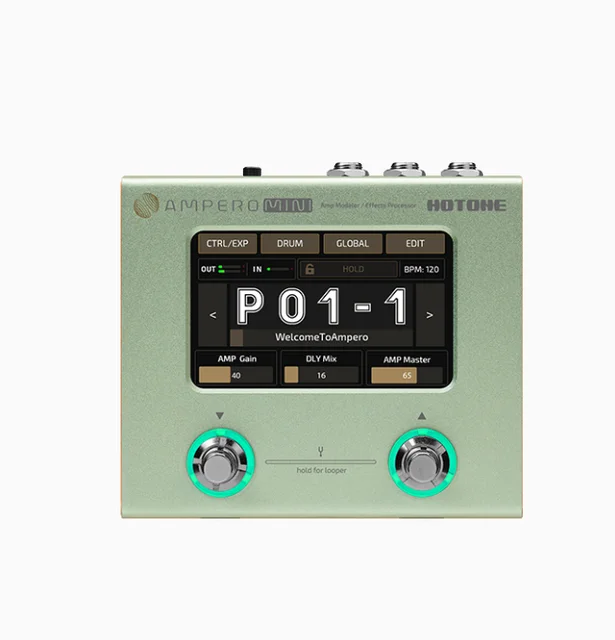 Hotone ampero mini ultra compact amp modeler & effects processor