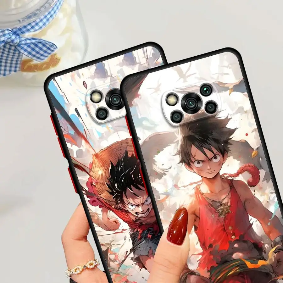 Capa para xiaomi poco c50 f3 m5s c51 x3 x4 x5 pro c40 x3 nfc capa traseira de telefone uma peça fofa luffy