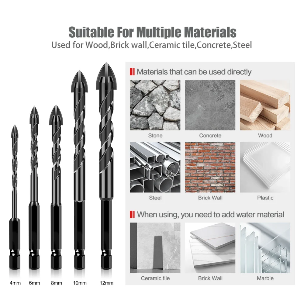 Hex Shank 4-Cutter Cross Tile - огляд і ціна Woodworking Drill Bits