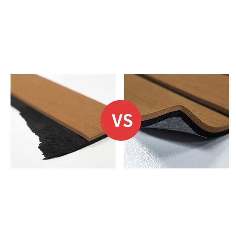 6mm Self-Adhesive Boat EVA Foam Teak Flooring Mat Faux Teak Decking Yacht Sheet Pad Stripe Waterproof 2400X57X6mm SQ