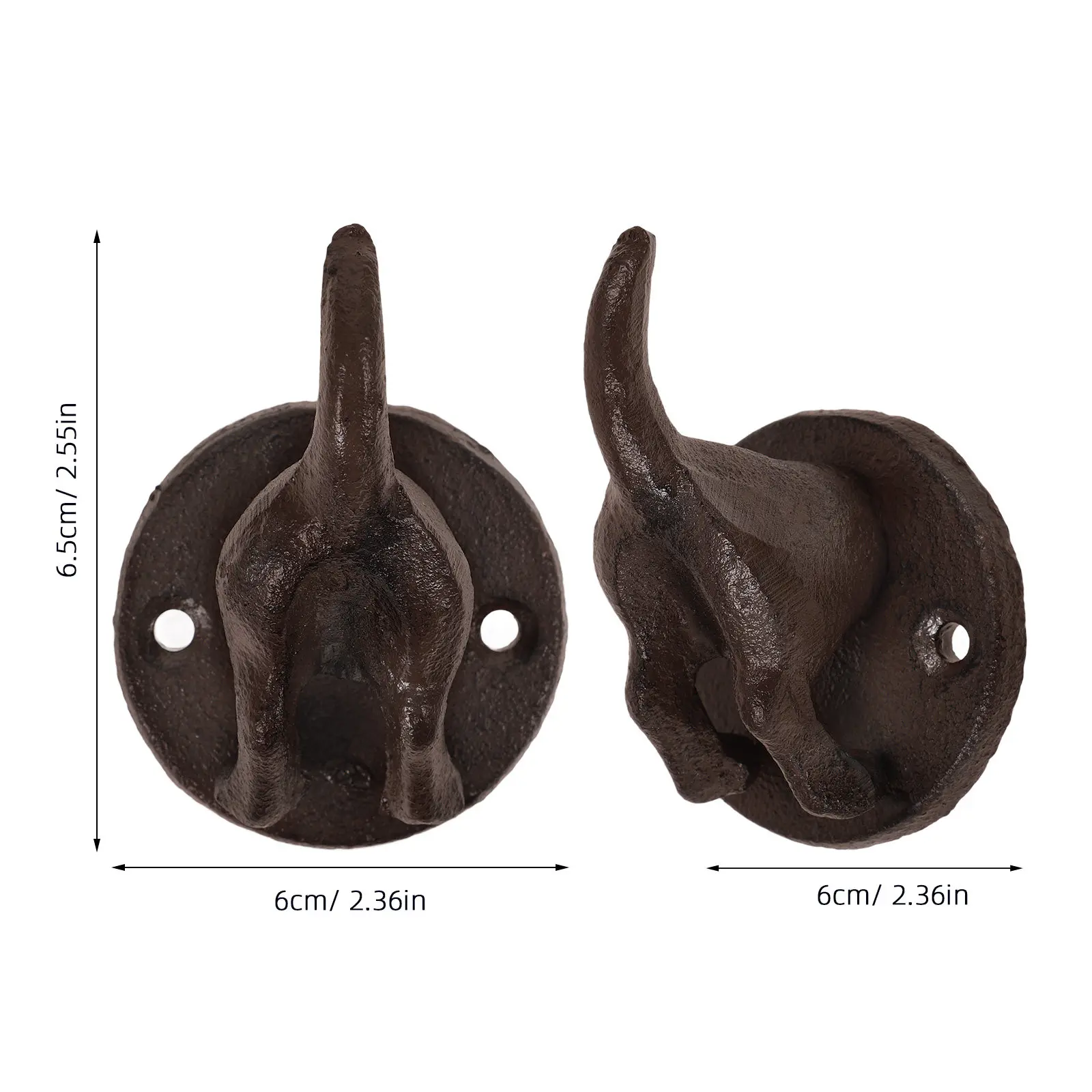 Doggy Butt Cast Iron Wall Coat Hook Vintage Decorative Hook for Hats Bags Keys Creative Wall Mounted Storage Rustic European view 5