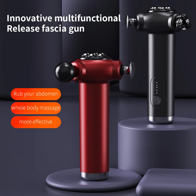 Professional Electric Three-Head Multifunctional Fascio-Releasing Gun Portable Massager Relaxing Massage Digestive Device