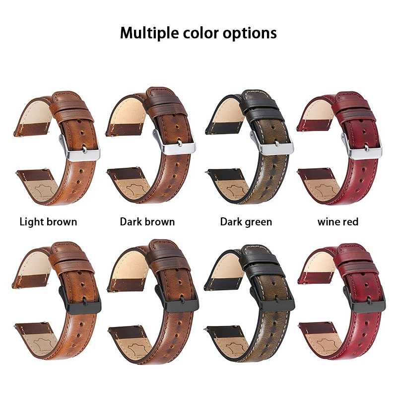 UTHAI Watch Straps For Men 20 22mm High Quality Leather Watchband Soft Material Watch Band For Samsung Huawei Watch