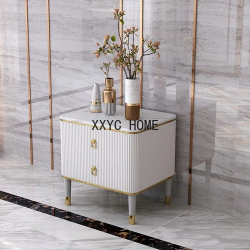 Американский свет, роскошная мраморная прикроватная тумбочка, современный прикроватный шкафчик, комод для маленькой квартиры, мебель