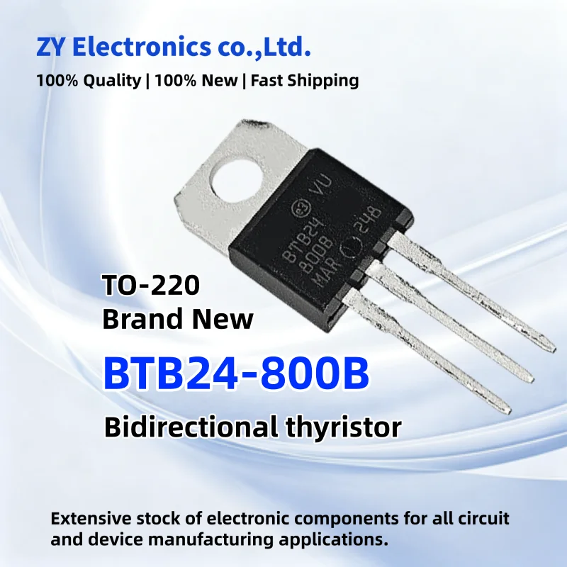 10PCS-20PCS 100% New BTB24-800B BTB24800B BTB24 800B TO-220 Bidirectional thyristor
