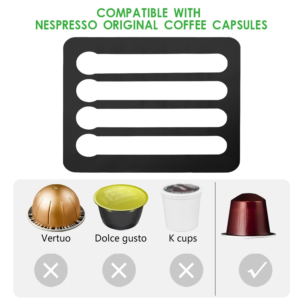 Nespresso Coffee Capsule Holder Stand Rotary Coffee Pod Tower Rack Rotatable Coffee Pod Storage Shelves Storage 24/40PCS Capsule