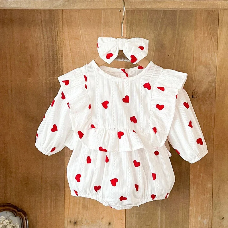 

Новинка 2023 года, весенний комбинезон для маленьких девочек, хлопковый комбинезон с длинными рукавами и принтом для маленьких девочек, детская одежда для детей 0-24 месяцев