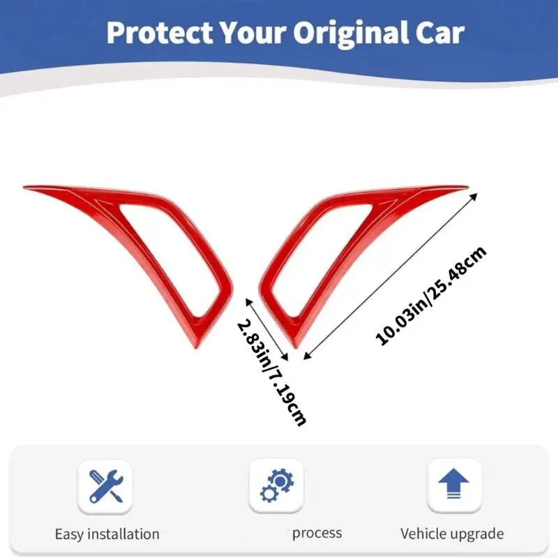 E8BC زوج ABS ABS AIR VENTER COVER AIR VENT DERING COVER