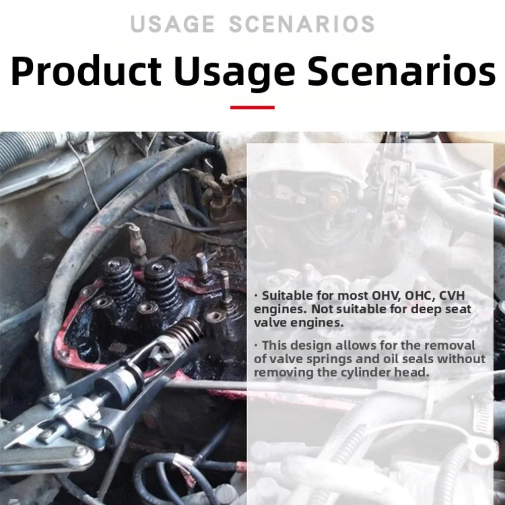 

For Durable Valve Spring Compressor Tool with Push Down Design and Comfortable Ergonomic Handle for Automotive Maintenance