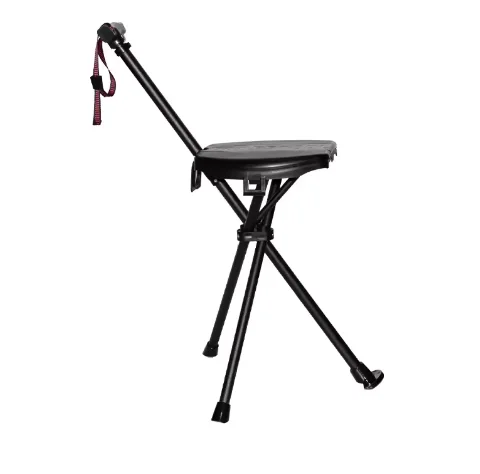 Anti-Slip Elderly Walking Cane Lightweight Triangular Folding Hiking Stick
