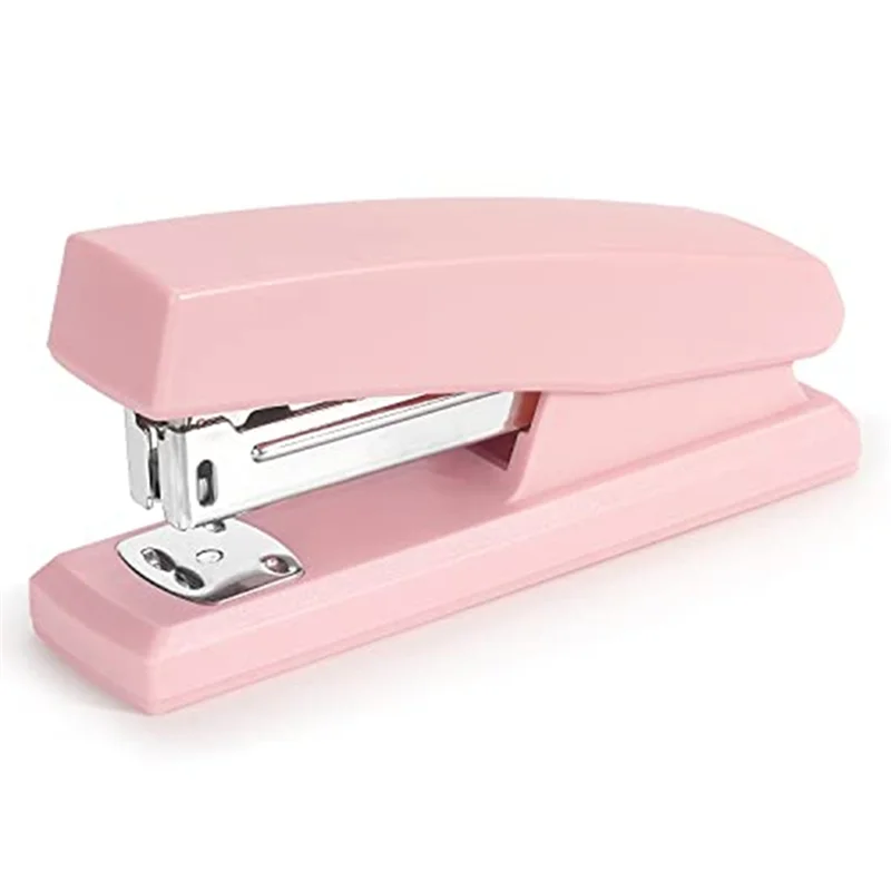 Gfc-Stapler, Office Stapler, Stapler for Desk Portable Durable Staplers Office Supplies (Pink)