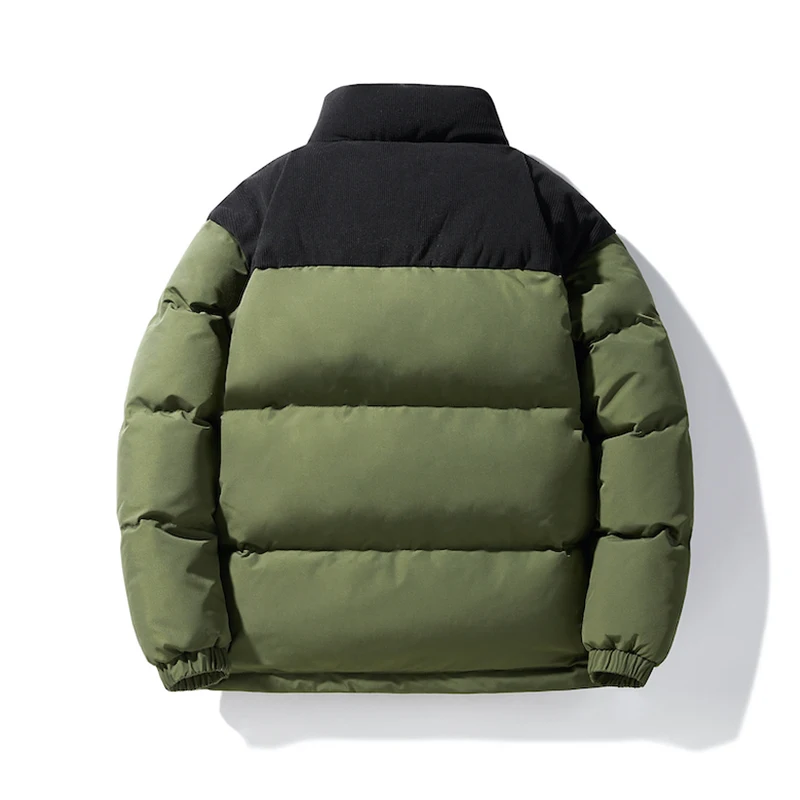 Vertical Collar Color Down Jacket Warm Simple Trend  Classic All-purpose Fabrics Warm Comfortable Skin-friendly Wear Down Coats