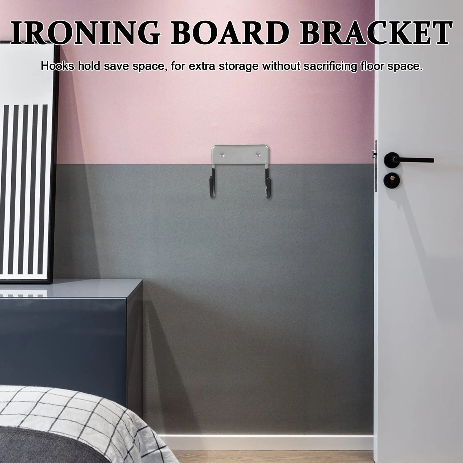 

Ironing Board Holder Wall Mount Space Saving Organizer for Laundry Room Iron Board Wall Rack Laundry Room Storage Rack