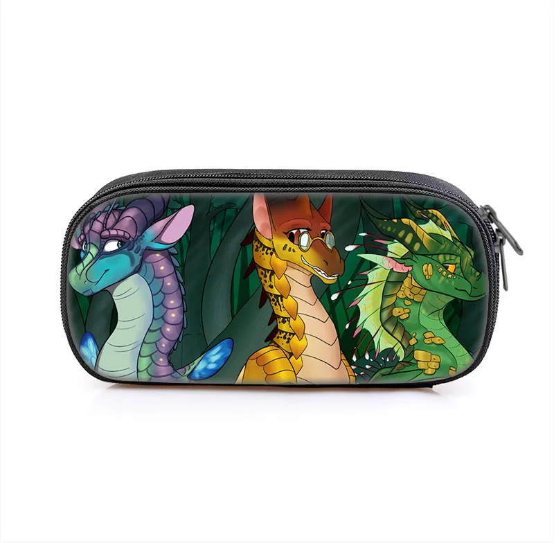 Wings of Fire Pen Case Portable, Small, Large Capacity Cartoon Printed Primary School Boys and Girls Versatile Trendy Style