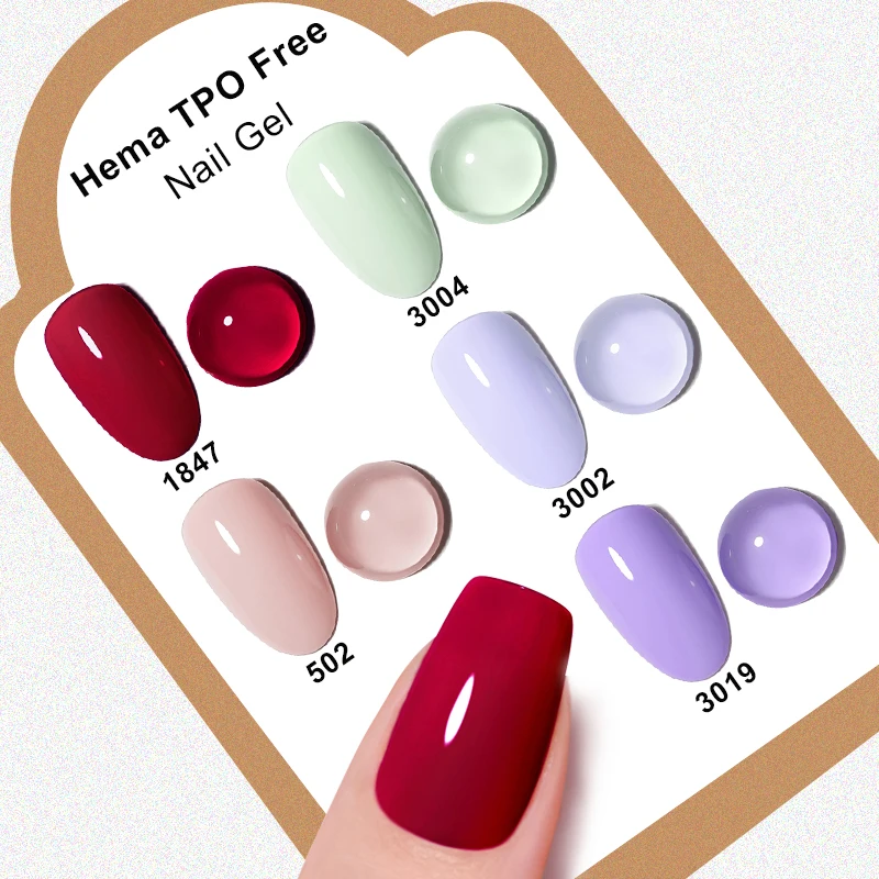 Clou Beaute 15ml Jelly Nude Gel Nail Polish TPO FREE Vernis Semi Transparent Gel UV Nail Art Varnish Manicure TOP BASE COAT