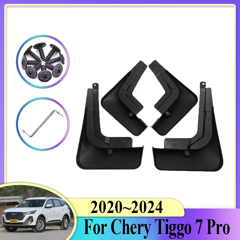 

Car Mudflaps For Chery Tiggo 7 Pro Max Plus DR 6.0 Xcite X-Cross 7 2020~2024 Front Rear Fender Wheel Cover Mudguard Splash Guard