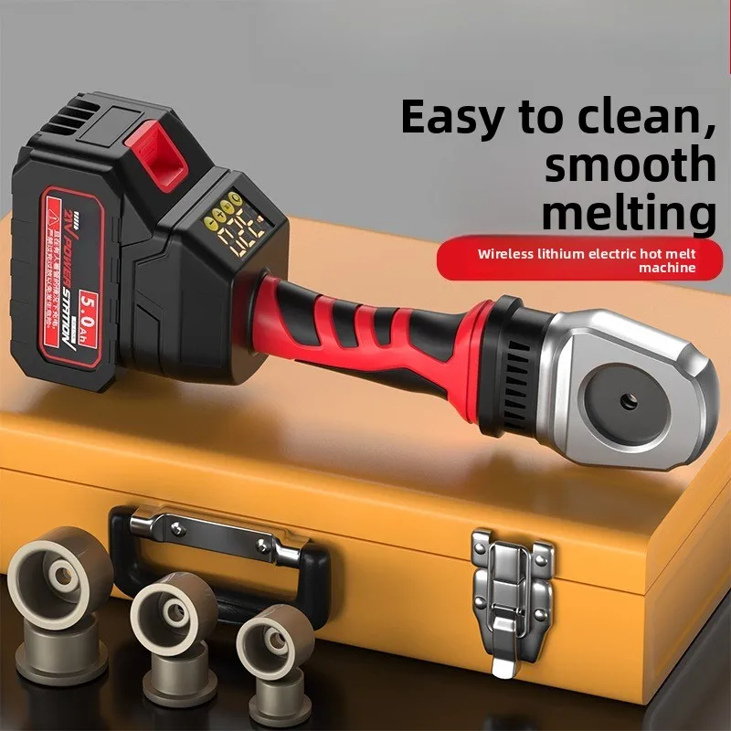 Hot Melt Machine Digital Display Temperature Regulation Ppr Water Pipe Welding Tool Thickened Die Lithium Battery Hot Melt
