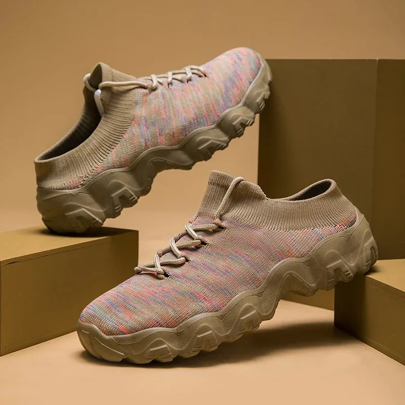 

Women's Sneakers Breathable Casual Women Socks Shoes Lace Up Ladies Flats Female Spring Vulcanized Running Zapatillas