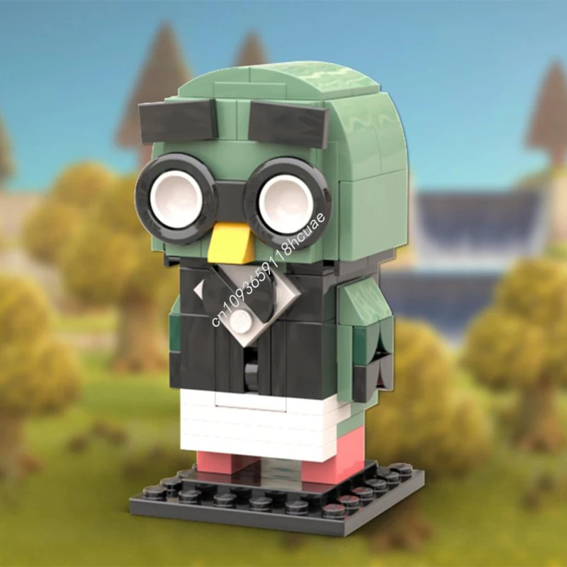 

132 шт. MOC Brewster Animales Crossing Brickheadz Строительные блоки Рождественский подарок Дисплей Готовое коллекционное издание