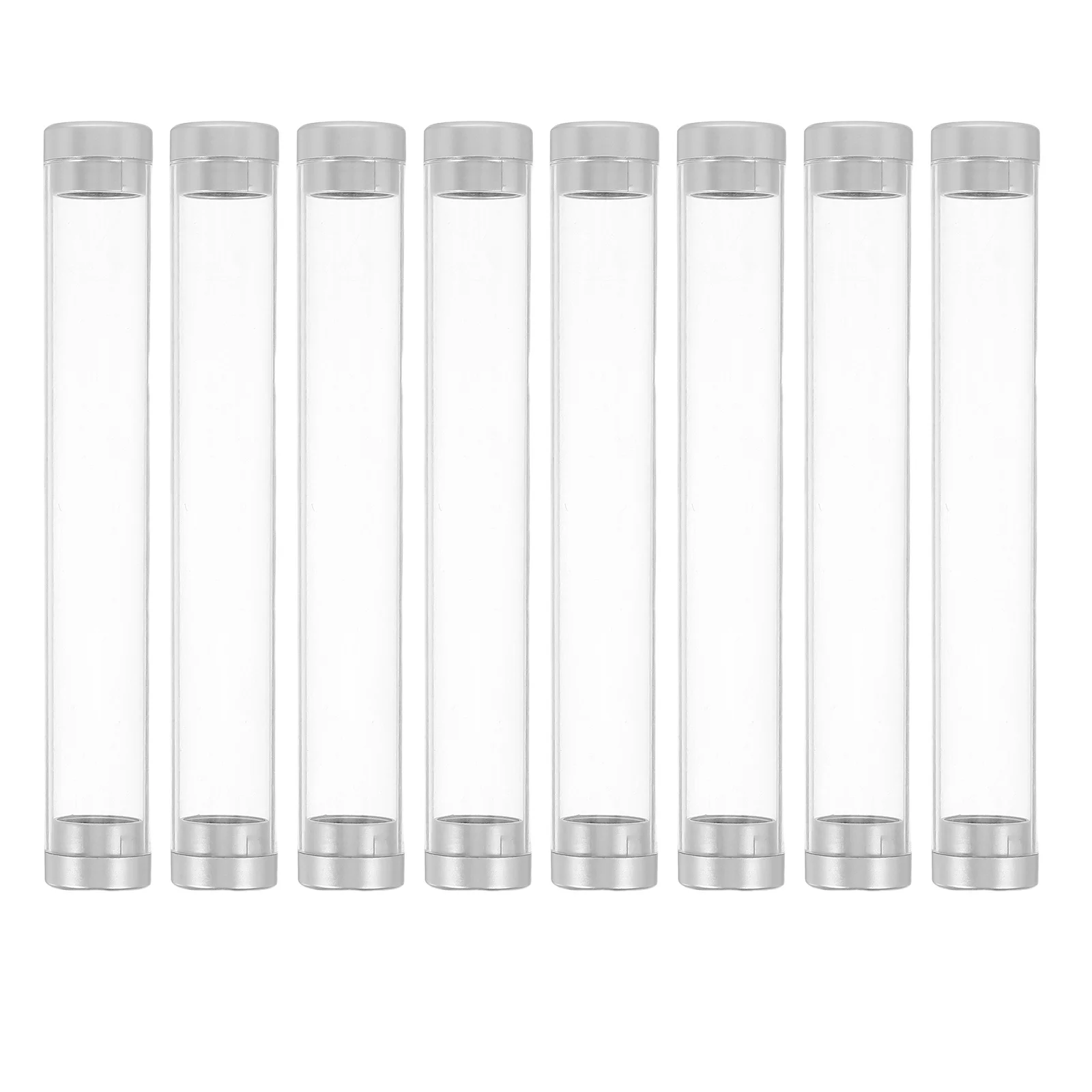 8Pcs Clear Plastic Tweezer Organizer Round Holder Dual Opening Makeup Tool Storage Tube Eyelash Tool Case Makeup Tools