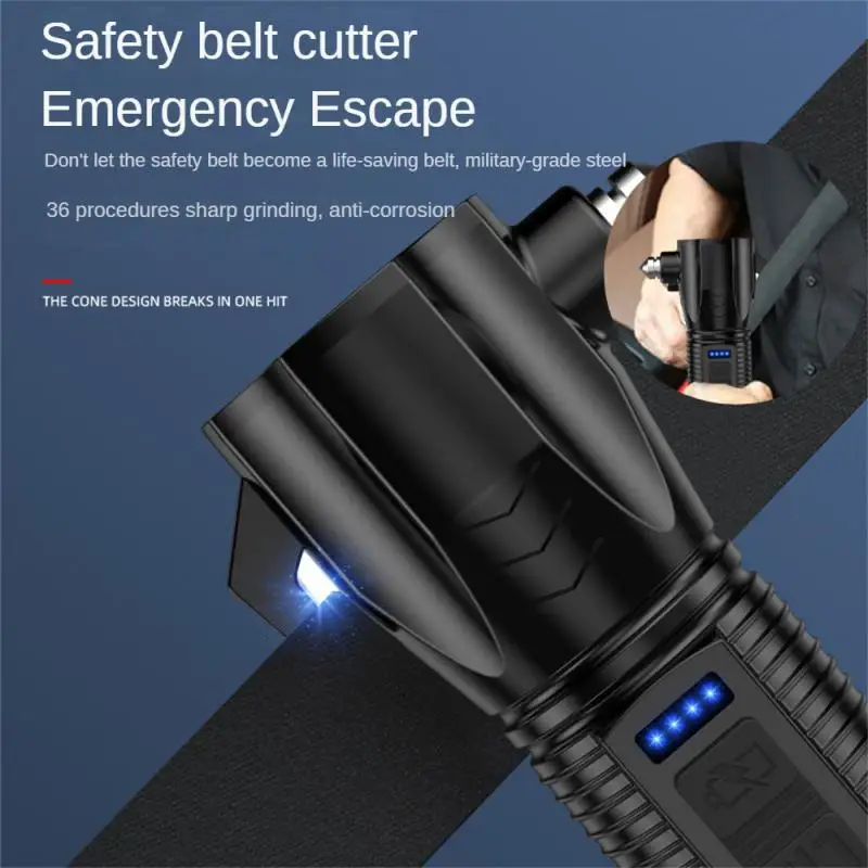 Emergency Self-defense And Rescue Hammer Flashlight Lighting Flashlight Multifunctional Lighting