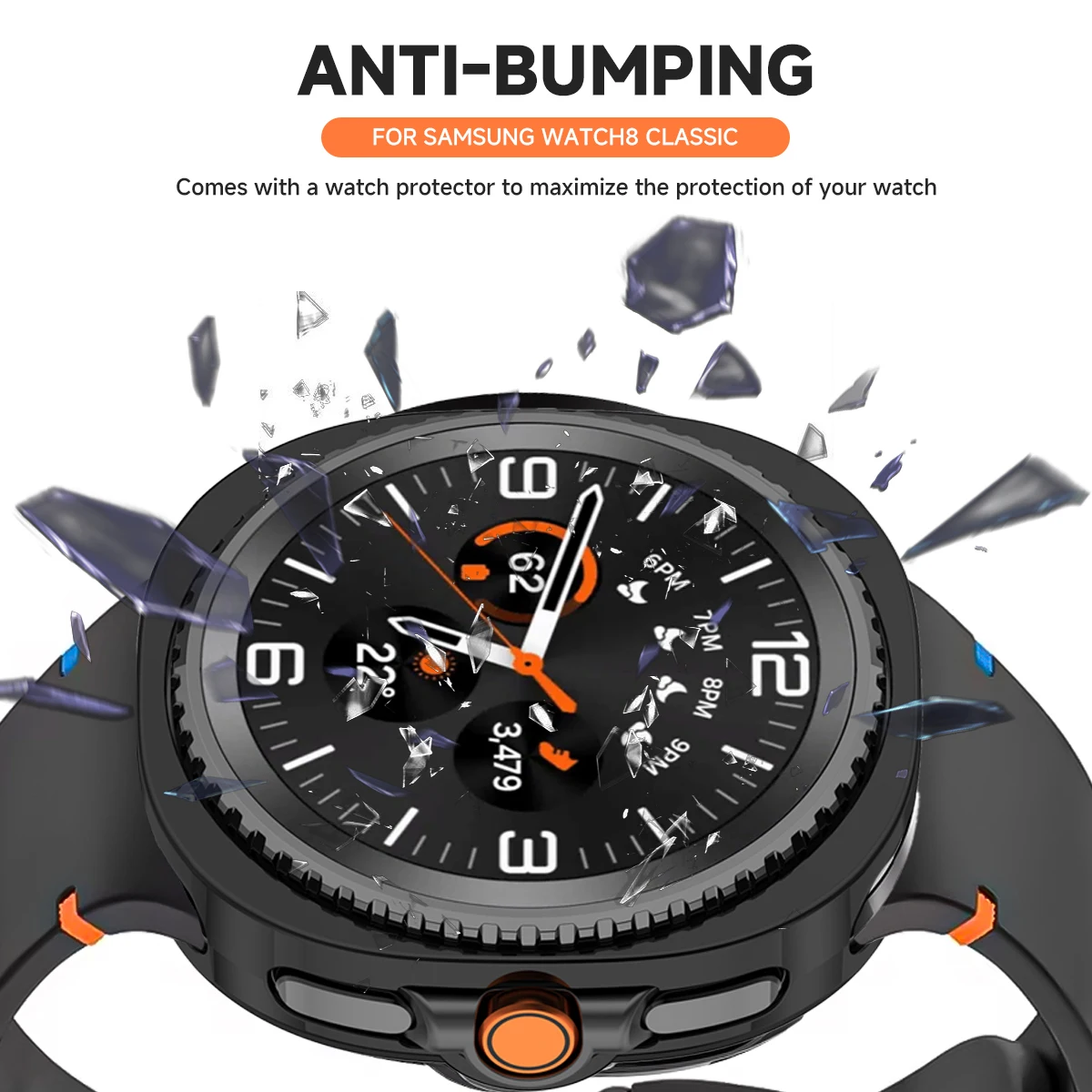 Protective Case for Samsung Galaxy Watch 8 Classic 46mm TPU Bumper  for Galaxy Watch 8/9 40mm 44mm Cover Accessories