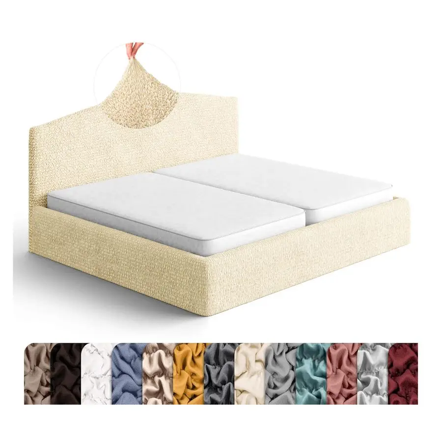 

BY GA.I.CO. Bed Headboard amp Frame Cover Head Board Covers Soft Polyester Fabric Cover 1Piece Form Fit Stretch Furniture Slipco