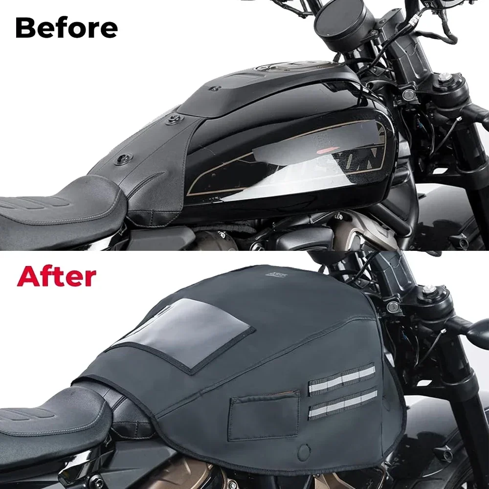 KEMITOUR-Juste de Protection Précieuse pour Moto, Anti-Poussière, pour Carburant, Coussin avec Rétrégissant de Bain, pour Touring Softail Trike