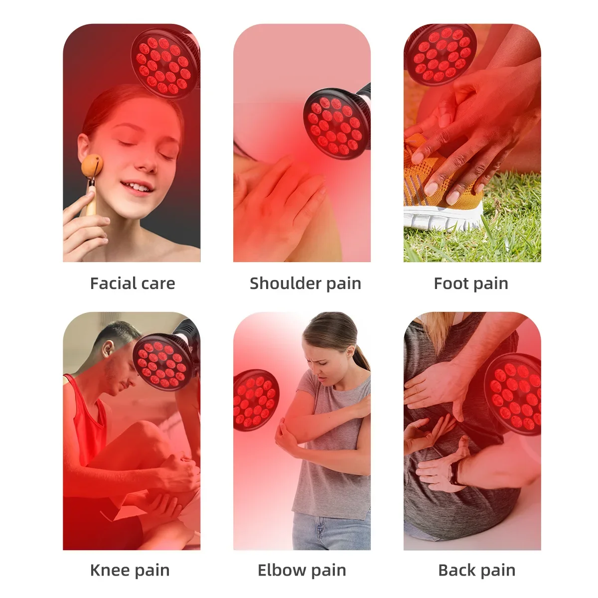 54W Red Light Therapy Lamp 660nm 680nm Infrared Light Skin Care Device for Body & Face - 100-240V Red Light Therapy Bulb