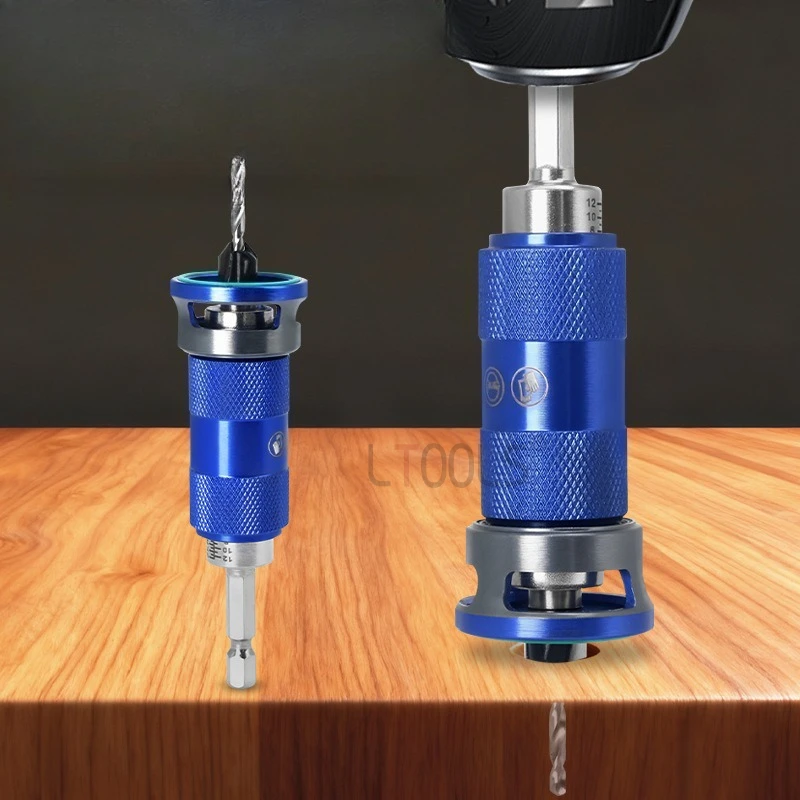 Woodworking Adjustable Limit Countersunk Drill Detachable Multi Specification Countersunk Drill Durable Aluminum Drill Tools Set