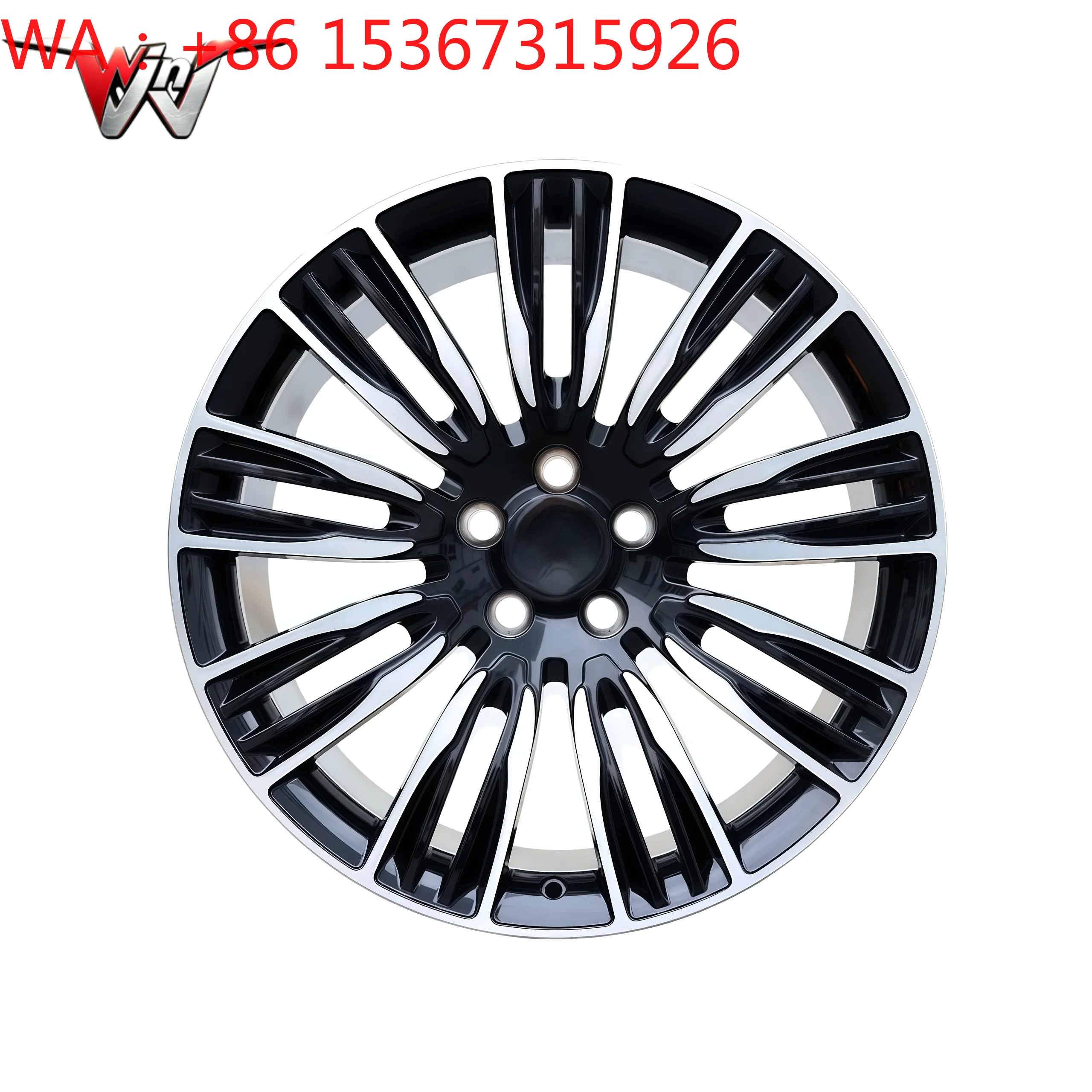 Flow Forming Five Spoke Polished Aluminum Alloy Wheel Hub Custom PCD ET Precision Machining Auto Rim