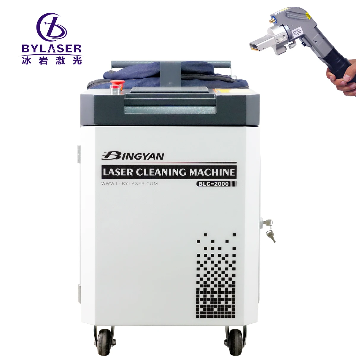 

BingYan Handheld 3000w Laser Cleaning Machine Portable 2000w Laser rust Removal Water Cooled for Metal Aluminum Wood Stone