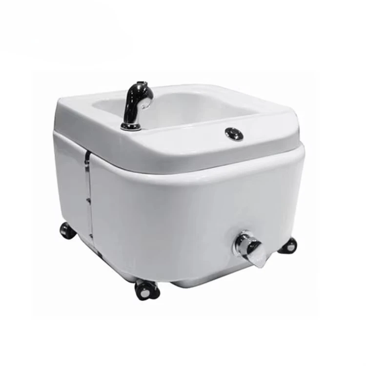 Wallybeauty Fiber Glass Pedicure White Sink Foot Massage Tub