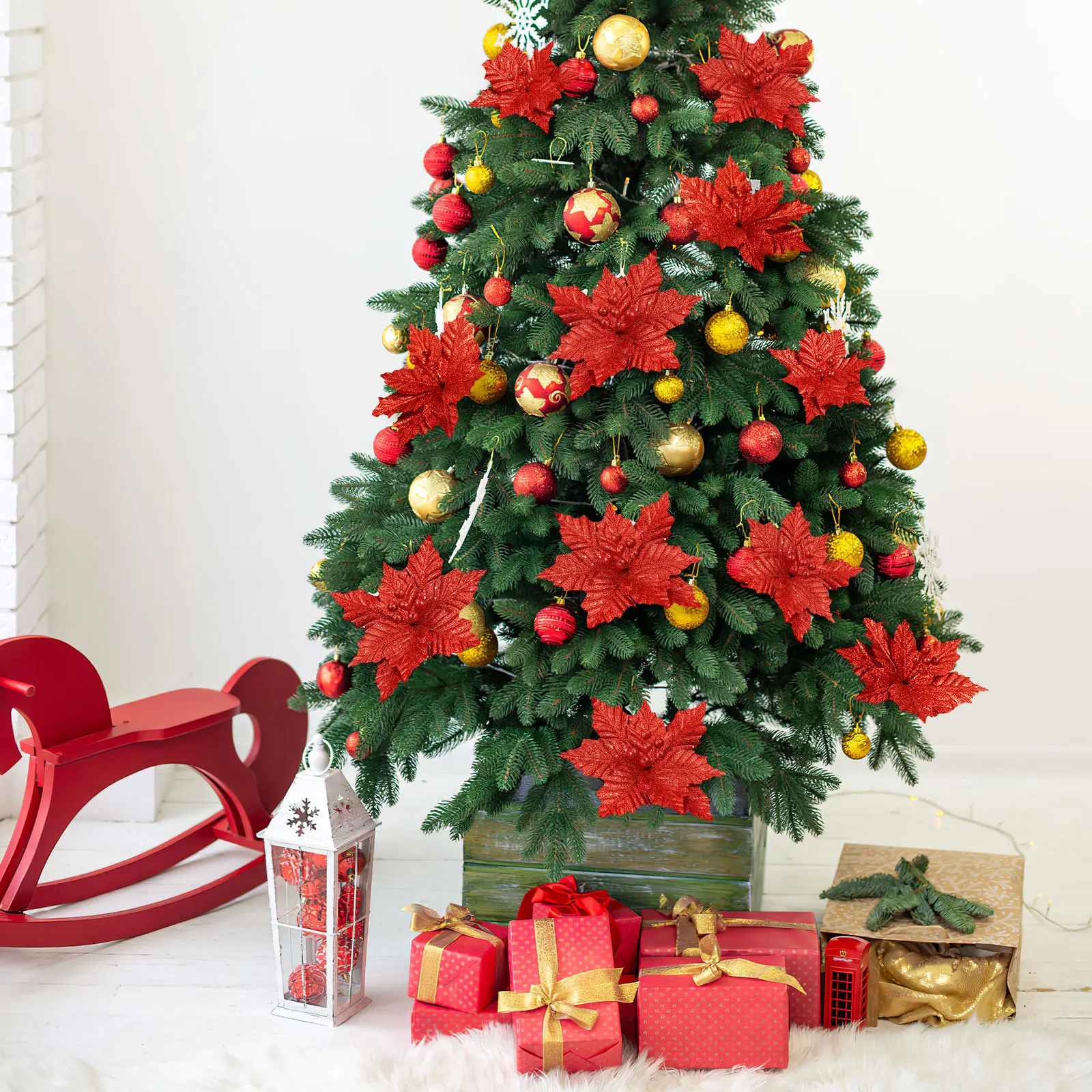 

Christmas Decor Flower Ornaments Tree Flowers Artificial Decoration Decorations Xmas