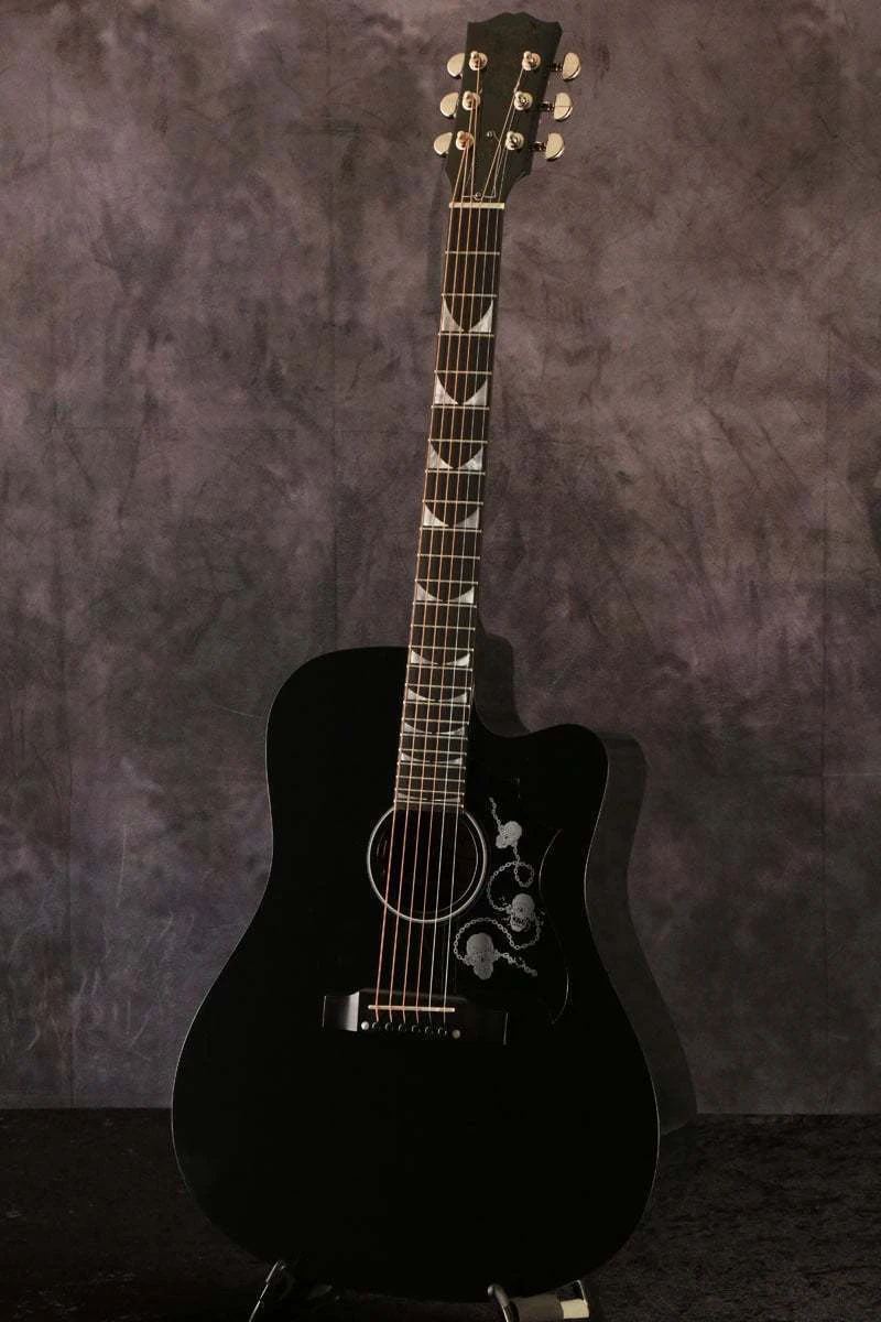 Dave Mustaine Songwriter Ebony Acoustic Guitar