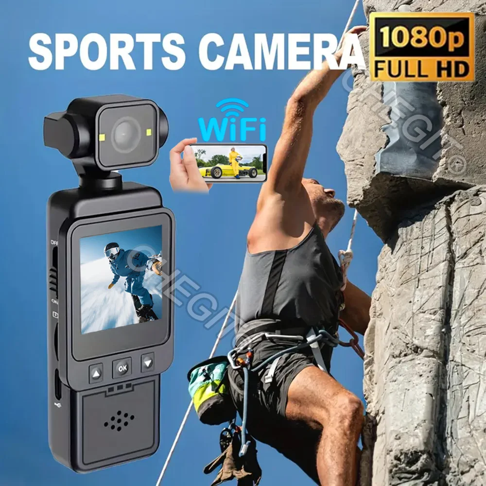 

WIFI Mini Camera 1080P Portable Digital 360° Rotatable Video Recorder BodyCam Infrared Night Vision Sports DV Riding Camcorder