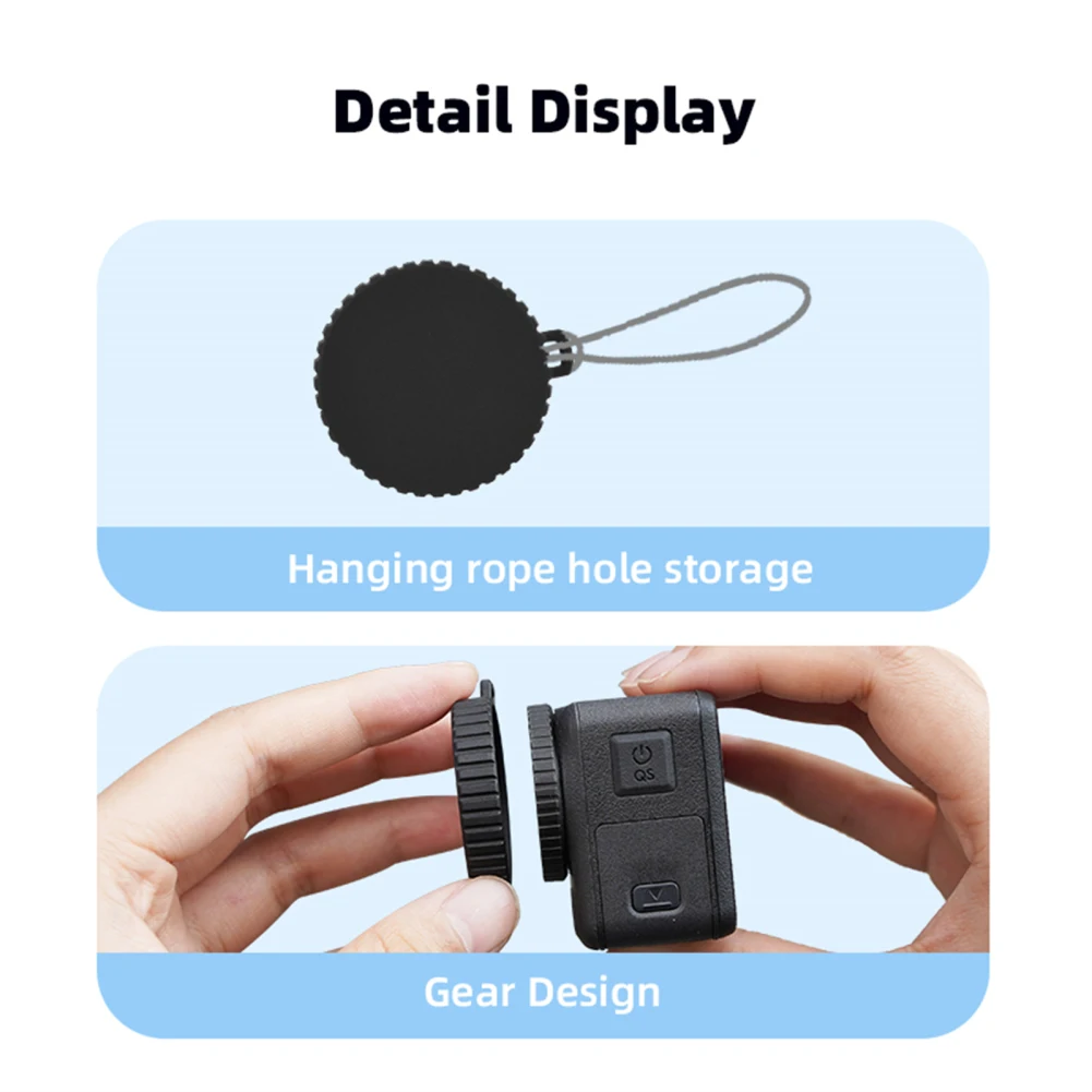 Camera Lens Protective Cover Sports Camera Scratch-Resistant Silicone Lens Cap Compatible For OSMO Action4/Action3 Camera
