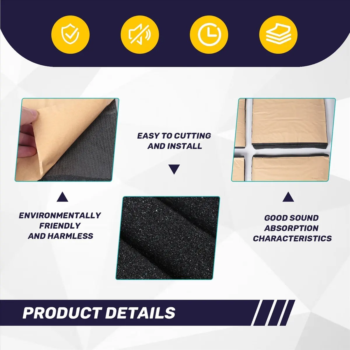 【STOCK】12 Pieces Acoustic Foam Panel Self-Adhesive,Acoustic Foam Panel,Sound Insulation Pad,Reduce Noise,for Studio Home