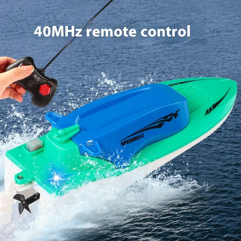 

Summer Waterproof Remote Control Boat Charging Speed Boat Water Remote Control High-speed Mini Racing Boat Splashing Children