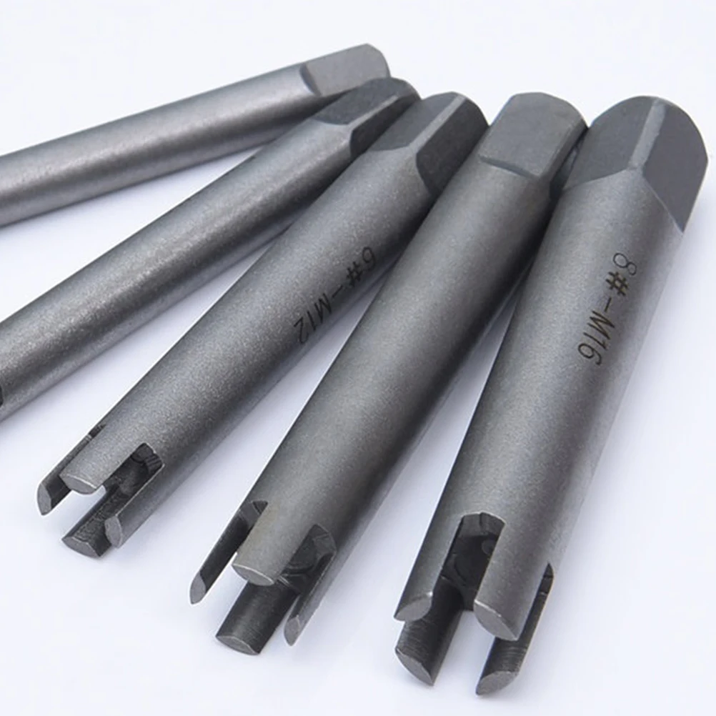

10 pcs Tap Extractor Kit Broken Screw Remover Stripped Rust Corroded Bolt Repair Tool Durable Alloy Household Workshop Tool