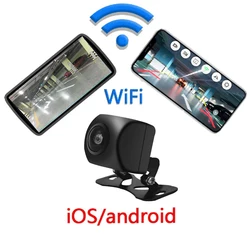 12V 2.4G WIFI Vehicle 720P HD Pixel Waterproof USB Rearview Parking 170 Car Rear View Camera With Guide Lines For IOS Android