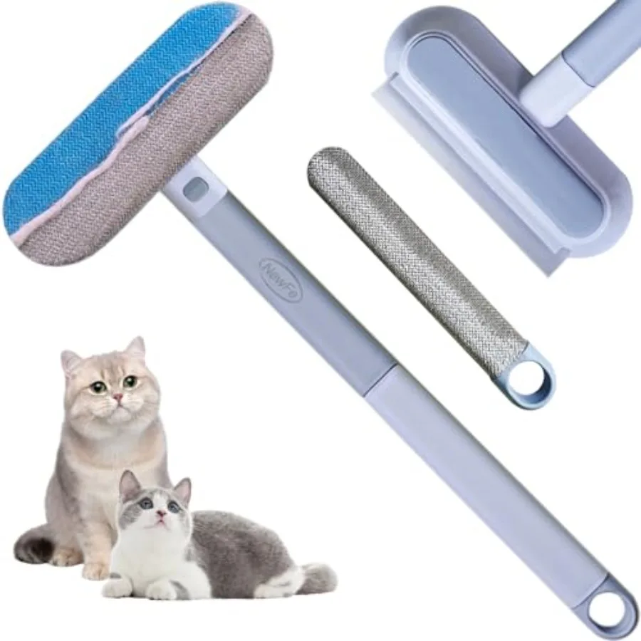 

Многоразовая щетка для удаления шерсти домашних животных, двойная ткань, эффективный, нежный инструмент для удаления шерсти домашних животных, диваны, кровати, ковер, длинная ручка, прочный