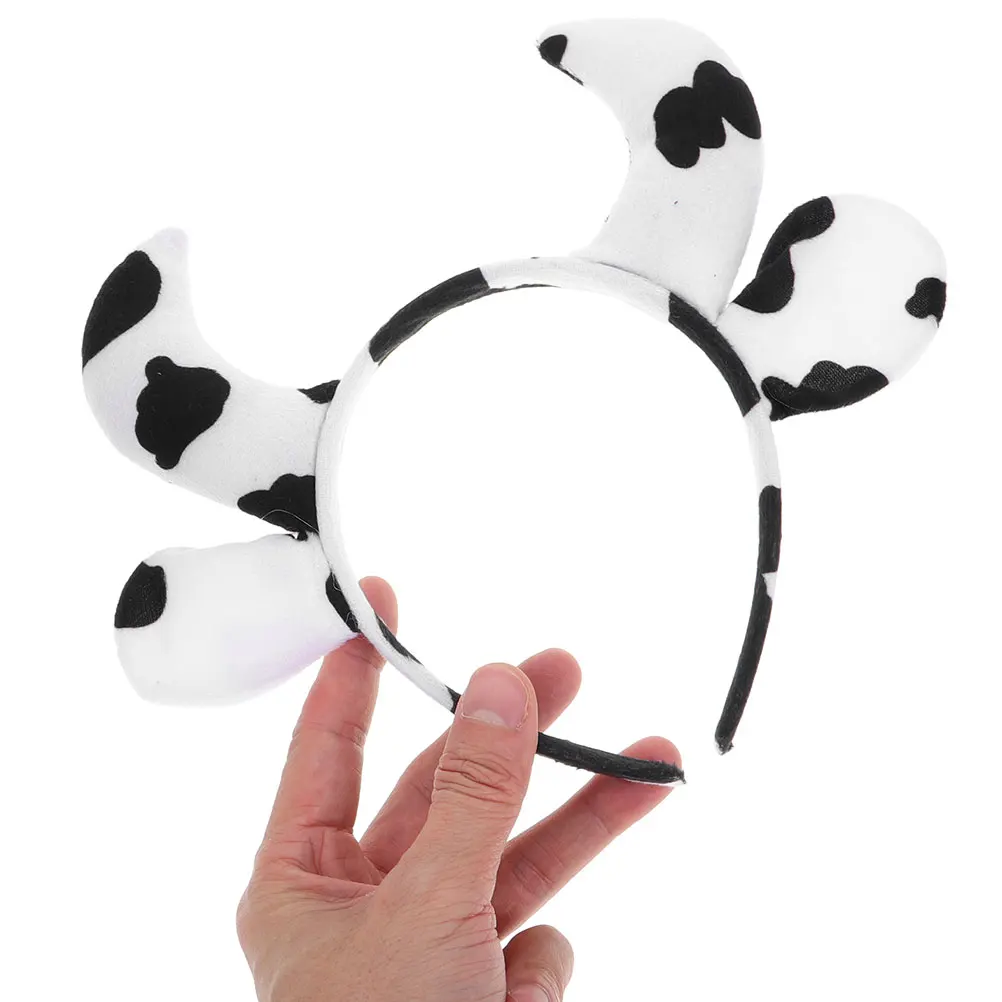 

2pcs Cow Headband Animal Ears Costume Kids Cow Costume Accessories Farm Animal Role Play Photoshoot Props Comfortable Durable
